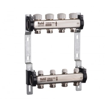 Roho R805-07 - 1"х 7 вих. Колектор з термостатичними та запірними клапанами (1 шт/ящ) Roho R805-07 - 1"х 7 вих. Колектор з термостатичними та запірними клапанами (1 шт/ящ)