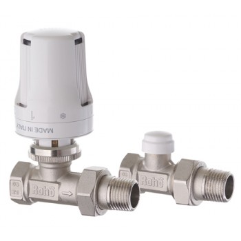 Roho R5160-050K - 1/2" Комплект для підключення радіатора прямий (10 шт/ящ) Roho R5160-050K - 1/2" Комплект для підключення радіатора прямий (10 шт/ящ)