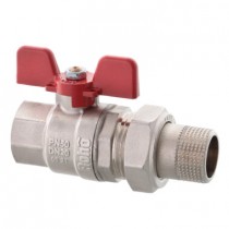 Roho R105-100 - 1" ВН Кран з американкою прямий, червоний метелик (8 шт/упак, 32 шт/ящ)