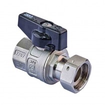 Roho R115-075B -3/4"х3/4" ВВ Кран кульовий прямий Н/Г, ручка "метелик" чорна (6 шт/упак, 72 шт/ящ)