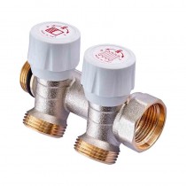 Roho R809-02 - 3/4"x3/4" EK Колектор з регулюючими вентилями на 2 вих. (50 шт/ящ) Roho R809-02 - 3/4"x3/4" EK Колектор з регулюючими вентилями на 2 вих. (50 шт/ящ)