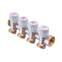 Roho R809-04 - 3/4"x3/4" EK Колектор з регулюючими вентилями на 4 вих. (25 шт/ящ) Roho R809-04 - 3/4"x3/4" EK Колектор з регулюючими вентилями на 4 вих. (25 шт/ящ)