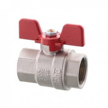 Roho R100-075 - 3/4" ВВ Кран кульовий з червоним метеликом (20 шт/упак, 80 шт/ящ) Roho R100-075 - 3/4" ВВ Кран кульовий з червоним метеликом (20 шт/упак, 80 шт/ящ)