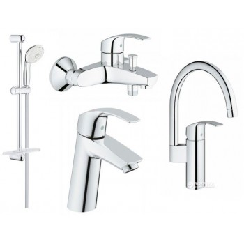 Grohe Eurosmart 123248MK набір змішувачів кухні та ванної M-Size (23324001+33300002+27926001+3320200 Grohe Eurosmart 123248MK набір змішувачів кухні та ванної M-Size (23324001+33300002+27926001+3320200