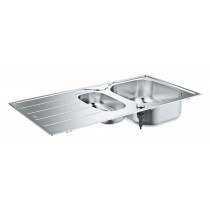 Grohe 31564SD1 Мийка для кухні 965 x 500 мм з ексцентриком, 2 чаші, матова Grohe 31564SD1 Мийка для кухні 965 x 500 мм з ексцентриком, 2 чаші, матова