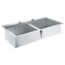 Grohe EX Sink 31585SD0 кухонна мийка K800 подвійна (120 cm) Grohe EX Sink 31585SD0 кухонна мийка K800 подвійна (120 cm)