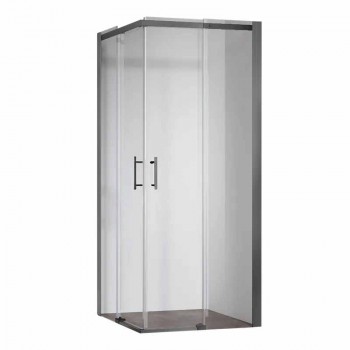 KOER SR SC03-90x90x200-TR-07 Душова кабіна без піддону прозоре скло EASY CLEAN 6мм ГРАФІТ (1 шт/ящ) KOER SR SC03-90x90x200-TR-07 Душова кабіна без піддону прозоре скло EASY CLEAN 6мм ГРАФІТ (1 шт/ящ)