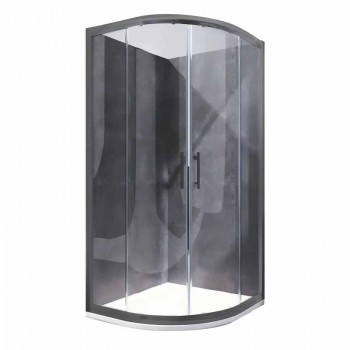 KOER SR SC04-90x90x195-TR-07 Душова кабіна без піддону прозоре скло EASY CLEAN 5мм ГРАФІТ (1 шт/ящ) KOER SR SC04-90x90x195-TR-07 Душова кабіна без піддону прозоре скло EASY CLEAN 5мм ГРАФІТ (1 шт/ящ)