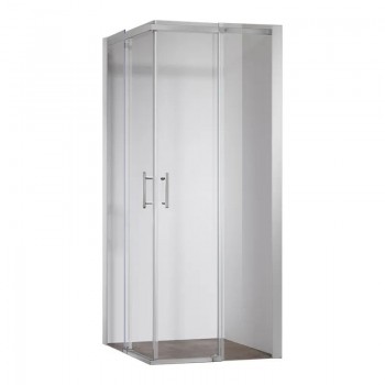 KOER SR SC03-100x100x200-TR-01 Душова кабіна без піддону прозоре скло EASY CLEAN 6мм ХРОМ (1 шт/ящ) KOER SR SC03-100x100x200-TR-01 Душова кабіна без піддону прозоре скло EASY CLEAN 6мм ХРОМ (1 шт/ящ)