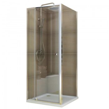 KOER SR SC05-90x90x195-TR-01 Душова кабіна без піддону прозоре скло EASY CLEAN 6мм ХРОМ (1 шт/ящ) KOER SR SC05-90x90x195-TR-01 Душова кабіна без піддону прозоре скло EASY CLEAN 6мм ХРОМ (1 шт/ящ)