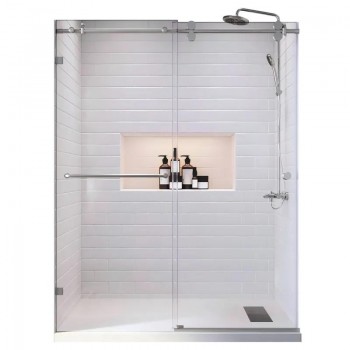 KOER SR SD06-140x220-TR-01 Двері у нішу розсувні прозоре скло EASY CLEAN 8мм ХРОМ (1 шт/ящ) KOER SR SD06-140x220-TR-01 Двері у нішу розсувні прозоре скло EASY CLEAN 8мм ХРОМ (1 шт/ящ)
