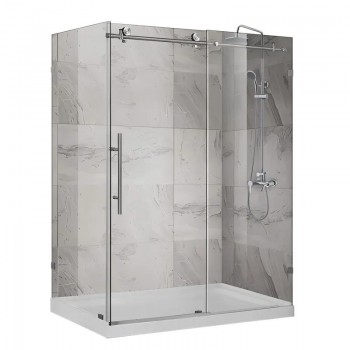 KOER SR SC07-120x90x200-TR-01 Душова кабіна без піддону прозоре скло EASY CLEAN 8мм ХРОМ (1 шт/ящ)