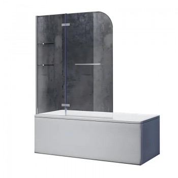 KOER SR BS05-90x140-TR-01 Шторки скляні на ванну розпашні прозоре скло EASY CLEAN 6мм ХРОМ (1 шт/ящ) KOER SR BS05-90x140-TR-01 Шторки скляні на ванну розпашні прозоре скло EASY CLEAN 6мм ХРОМ (1 шт/ящ)