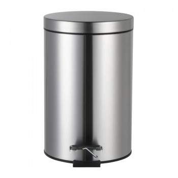 ZERIX SOLO-TC0205 SS COLOR Відро для сміття з плавним закриттям кругле 5л (кол.нержавійка) (6шт/ящ)