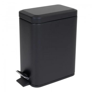 ZERIX SANSA-TC0105 BLACK Відро для сміття з плавним закриттям прямокутне 5 л (кол.чорний) (6 шт/ящ)