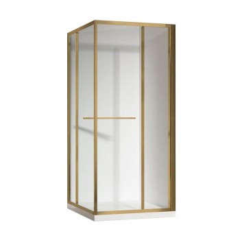 KOER SR SC09-90x90x200-L-TR-12 Душова кабіна без підд. проз. скло EASY CLEAN 6мм МАТ.ЗОЛОТО (1шт/ящ) KOER SR SC09-90x90x200-L-TR-12 Душова кабіна без підд. проз. скло EASY CLEAN 6мм МАТ.ЗОЛОТО (1шт/ящ)