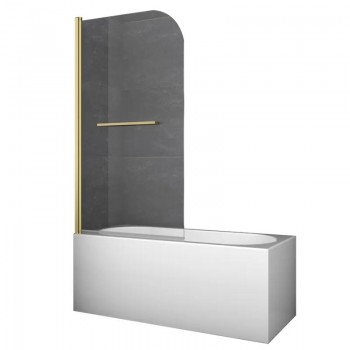 KOER SR BS02-80x140-TR-12 Шторки скляні на ванну розпашні прозоре скло 6мм МАТОВЕ ЗОЛОТО (1 шт/ящ) KOER SR BS02-80x140-TR-12 Шторки скляні на ванну розпашні прозоре скло 6мм МАТОВЕ ЗОЛОТО (1 шт/ящ)