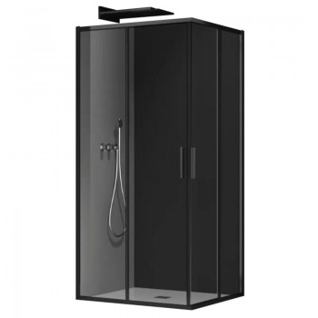 KOER SR SC10-90x90x195-TR-07 Душова кабіна без піддону прозоре скло EASY CLEAN 6мм ГРАФІТ (1 шт/ящ) KOER SR SC10-90x90x195-TR-07 Душова кабіна без піддону прозоре скло EASY CLEAN 6мм ГРАФІТ (1 шт/ящ)