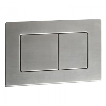KOER KT-0612-02 Панель змиву 240x160x10mm з нержавіючої сталі, кнопка квадратна SUS304 (10 шт/ящ)