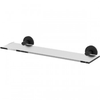 ZERIX DELUX M1307A Black Полиця 400 мм (скло) (кол. чорний) (5 шт/ящ)