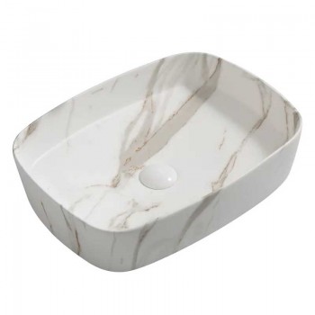 MIXXUS PREMIUM BEVEL-0102 MARBLE Раковина накладна 495х370х135mm (1 шт/ящ)