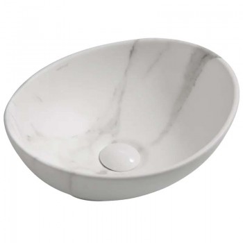 MIXXUS PREMIUM ELLIPSE-0108 MARBLE Раковина накладна 400х330х145mm (1 шт/ящ)