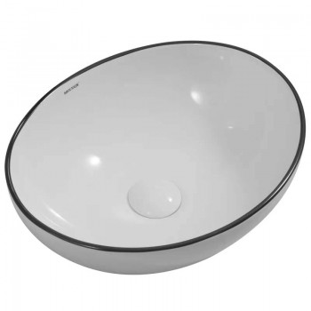 MIXXUS PREMIUM ELLIPSE-0108 EDGE BLACK Раковина накладна 400х330х145mm (1 шт/ящ) MIXXUS PREMIUM ELLIPSE-0108 EDGE BLACK Раковина накладна 400х330х145mm (1 шт/ящ)