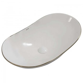 MIXXUS PREMIUM WAVE-0105 EDGE GOLD Раковина накладна 620х360х160mm (1 шт/ящ)