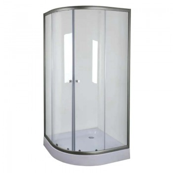 MIXXUS PLAIN SC01-90x90x185-TR GRAPHITE Душова кабіна без піддону прозоре скло 4мм (1 шт/ящ)