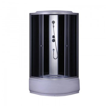 MIXXUS STRONG SB01-90x90x215-GR SATIN (в 3 ящ) Бокс душ. без гідром. з вис.піддон. сіре тон.скло 4мм MIXXUS STRONG SB01-90x90x215-GR SATIN (в 3 ящ) Бокс душ. без гідром. з вис.піддон. сіре тон.скло 4мм