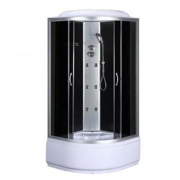 MIXXUS STRONG SBH01-90x90x215-GR SATIN (в 4 ящ) Бокс душ. з гідром. з вис.піддон. сіре тон. скло 4мм MIXXUS STRONG SBH01-90x90x215-GR SATIN (в 4 ящ) Бокс душ. з гідром. з вис.піддон. сіре тон. скло 4мм