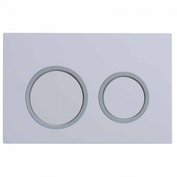 KOER KT-0605-03 Панель змиву 220x140x12mm пластикова, кнопка кругла (колір БІЛИЙ) (10 шт/ящ) KOER KT-0605-03 Панель змиву 220x140x12mm пластикова, кнопка кругла (колір БІЛИЙ) (10 шт/ящ)