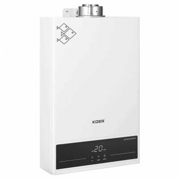 KOER KWH.G0312 TURBO WHITE Газова колонка турбована 12 л/хв (колір білий) (1 шт/ящ) KOER KWH.G0312 TURBO WHITE Газова колонка турбована 12 л/хв (колір білий) (1 шт/ящ)