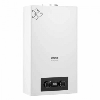 KOER KWH.G0110 WHITE Газова колонка димохідна 10 л/хв (колір білий) (1 шт/ящ) KOER KWH.G0110 WHITE Газова колонка димохідна 10 л/хв (колір білий) (1 шт/ящ)