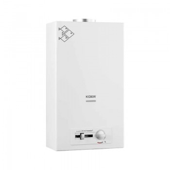 KOER KWH.G0410 WHITE Газова колонка димохідна з п'єзорозпалом 10 л/хв (колір білий) (1 шт/ящ)
