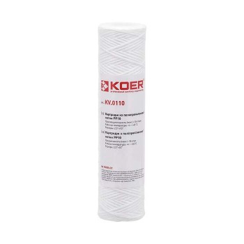KOER KV-02-2510-10 (старий арт. KV.0110) Картридж із поліпропіленової нитки PP10 2,5"х10" (48 шт/ящ) KOER KV-02-2510-10 (старий арт. KV.0110) Картридж із поліпропіленової нитки PP10 2,5"х10" (48 шт/ящ)