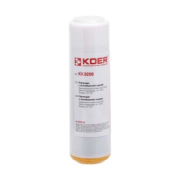 KOER KV-03-2510 (старий арт. KV.0200) Картридж з іонообмінною смолою 2,5"х10" KOER KV-03-2510 (старий арт. KV.0200) Картридж з іонообмінною смолою 2,5"х10"