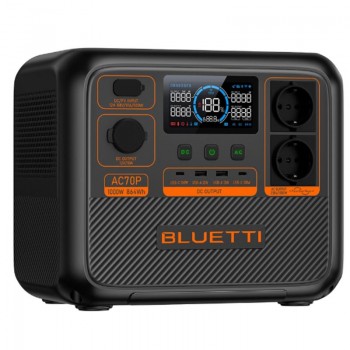 BLUETTI AC70P Зарядна станція, 1000 Вт, 864 Вт/год (1 шт/ящ)