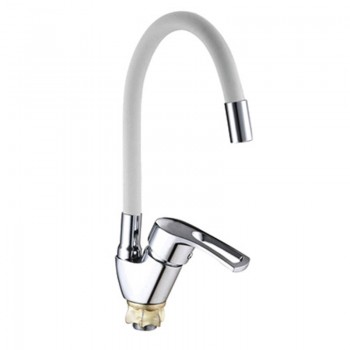 MIXXUS YUB4-181 REFLECTOR WHITE Змішувач для кухні з силік. виливом (кол. вил. білий) (10 шт/ящ)
