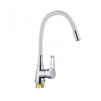 CHAMPION SOP 014-045 (NUT) REFL.WHITE Змішувач для кухні з силік. виливом (кол.вил.білий) (10 шт/ящ) CHAMPION SOP 014-045 (NUT) REFL.WHITE Змішувач для кухні з силік. виливом (кол.вил.білий) (10 шт/ящ)