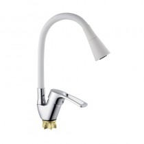 CHAMPION YUB 011-181 (NUT) REFL.WHITE Змішувач для кухні з силік. виливом (кол.вил.білий) (10 шт/ящ) CHAMPION YUB 011-181 (NUT) REFL.WHITE Змішувач для кухні з силік. виливом (кол.вил.білий) (10 шт/ящ)
