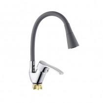 CHAMPION YUB 011-279 (NUT) REFL.GREY Змішувач для кухні з силік. виливом (кол.вил.сірий) (10 шт/ящ)