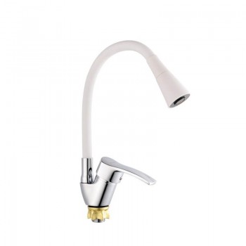 CHAMPION YUB 011-279 (NUT) REFL.WHITE Змішувач для кухні з силік. виливом (кол.вил.білий) (10 шт/ящ) CHAMPION YUB 011-279 (NUT) REFL.WHITE Змішувач для кухні з силік. виливом (кол.вил.білий) (10 шт/ящ)
