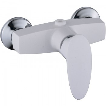 PLAMIX CEZAR-003 SET White Змішувач для душової кабіни (з шлангом, лійкою та кронштейном) (20 шт/ящ)