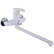 PLAMIX CEZAR-006 EURO SET White Змішувач для ванни (з шлангом, лійкою та кронштейном) (20 шт/ящ)