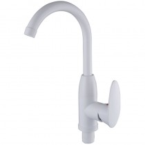 PLAMIX CEZAR-011-B SET White Змішувач для кухні (з підведенням) (20 шт/ящ)