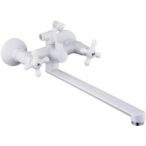 PLAMIX PABLO-140 EURO SET White Змішувач для ванни (з шлангом та лійкою) (20 шт/ящ)