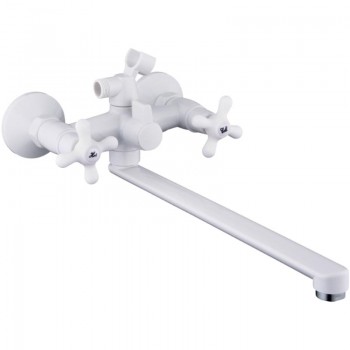 PLAMIX PABLO-140 EURO SET White Змішувач для ванни (з шлангом та лійкою) (20 шт/ящ) PLAMIX PABLO-140 EURO SET White Змішувач для ванни (з шлангом та лійкою) (20 шт/ящ)