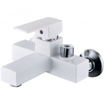 PLAMIX KUBUS-009 EURO SET White Змішувач для ванни (з шлангом, лійкою та кронштейном) (20 шт/ящ)