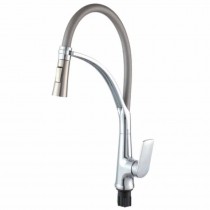 PLAMIX LUCAS-017 SET CHROME REFL.GREY Змішувач для кухні (з підведенням) (16 шт/ящ)